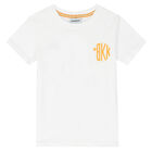 Boys White Logo T-Shirt, 1, hi-res