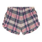 Baby Girls Ivory, Pink & Blue Tartan Polo Bear Shorts Set, 1, hi-res