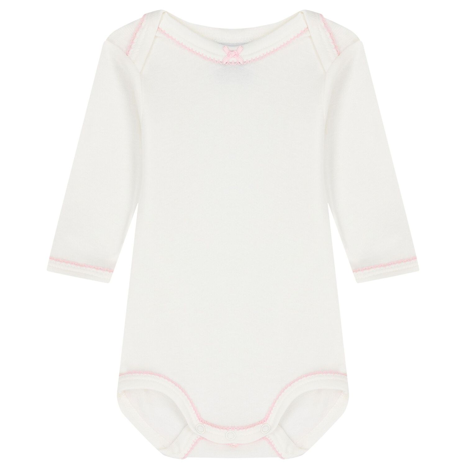 طقم هدية أفرول بنات مزين بطبعة الزهور  باللون العاجى والوردى, 1, hi-res