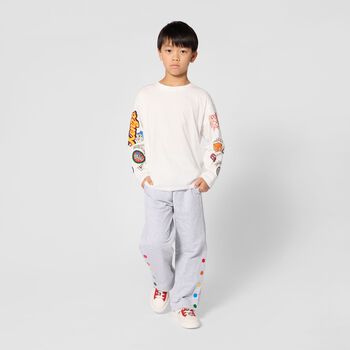 Boys Ivory Logo Long Sleeve Top