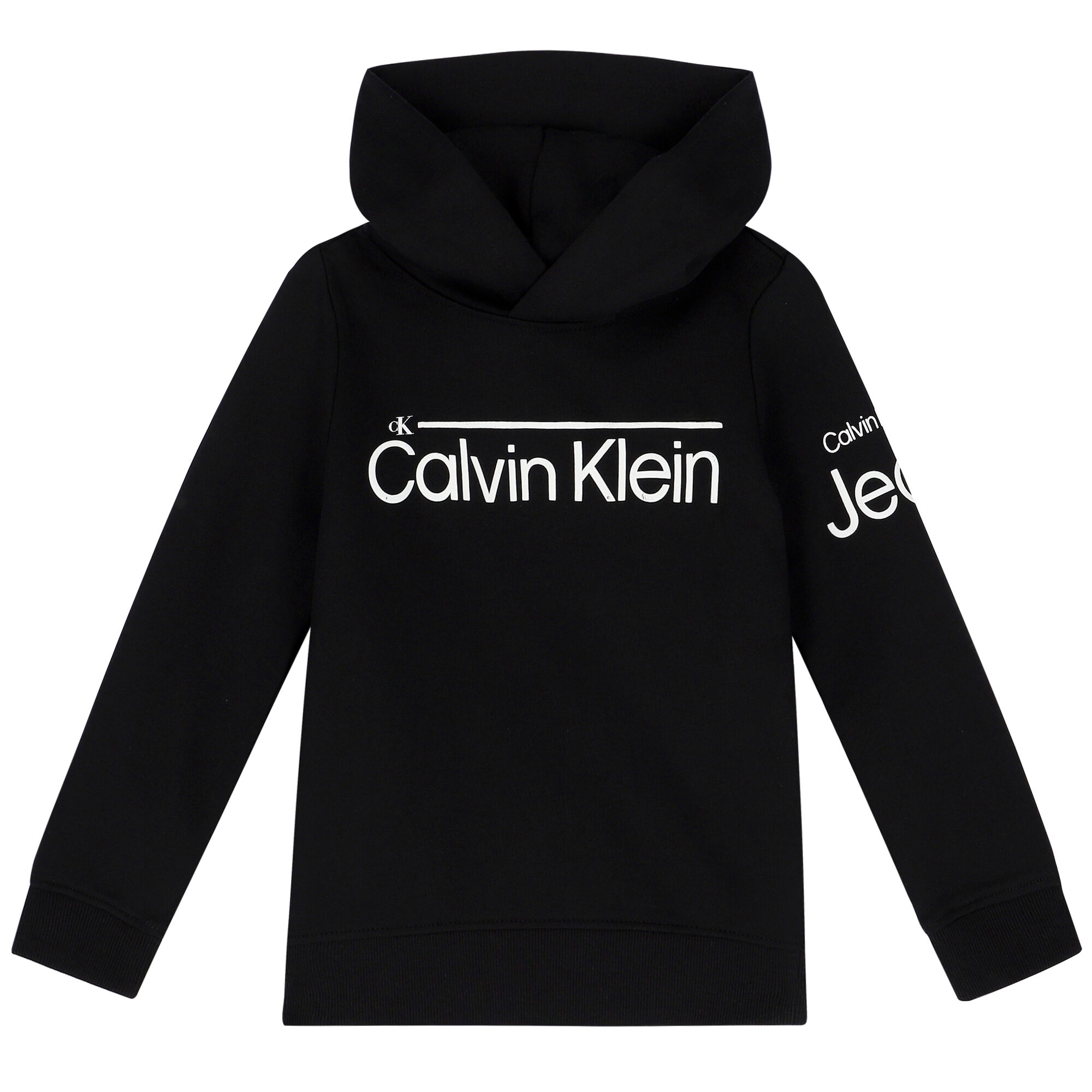 Calvin Klein Boys Black Logo Hooded Top Junior Couture UAE