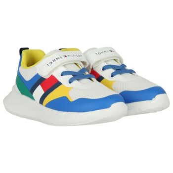 Boys Multi-Coloured Logo Trainers