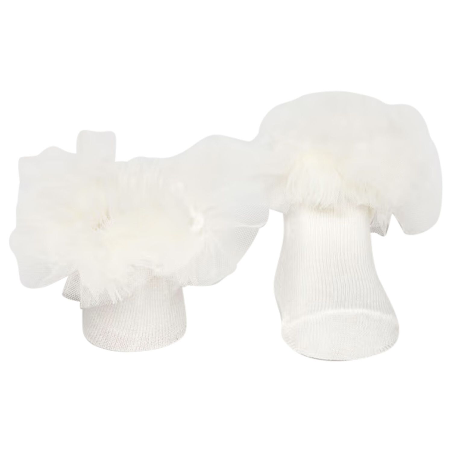 Baby Girls Ivory Headband & Socks Set, 1, hi-res