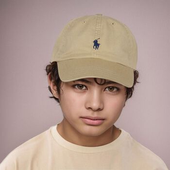Boys Beige Logo Cap