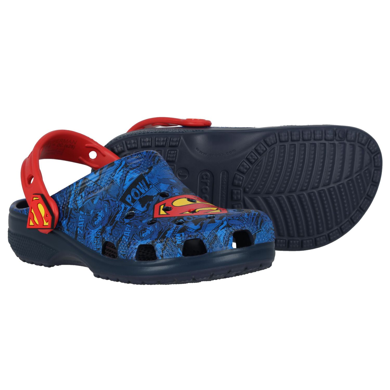 Blue & Red Superman Classic Clogs Sandals, 1, hi-res