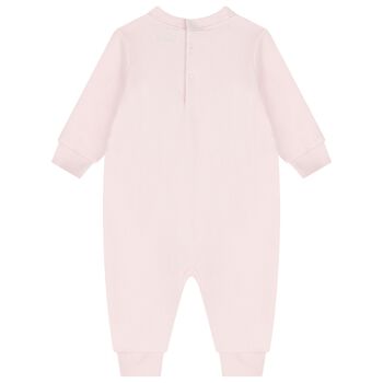Baby Girls Pink Polo Bear Romper
