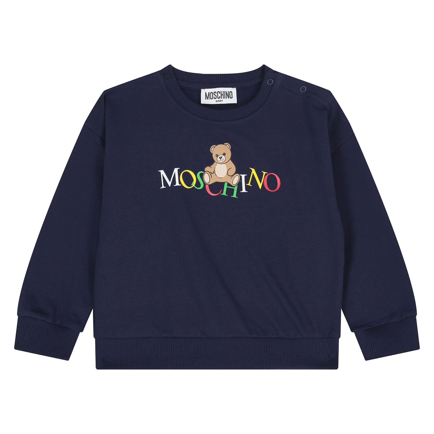 Younger Navy Blue Teddy Bear Logo Tracksuit, 2, hi-res