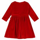 Girls Red Velvet Dress, 1, hi-res