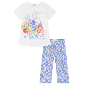 Girls Floral Leggings Set