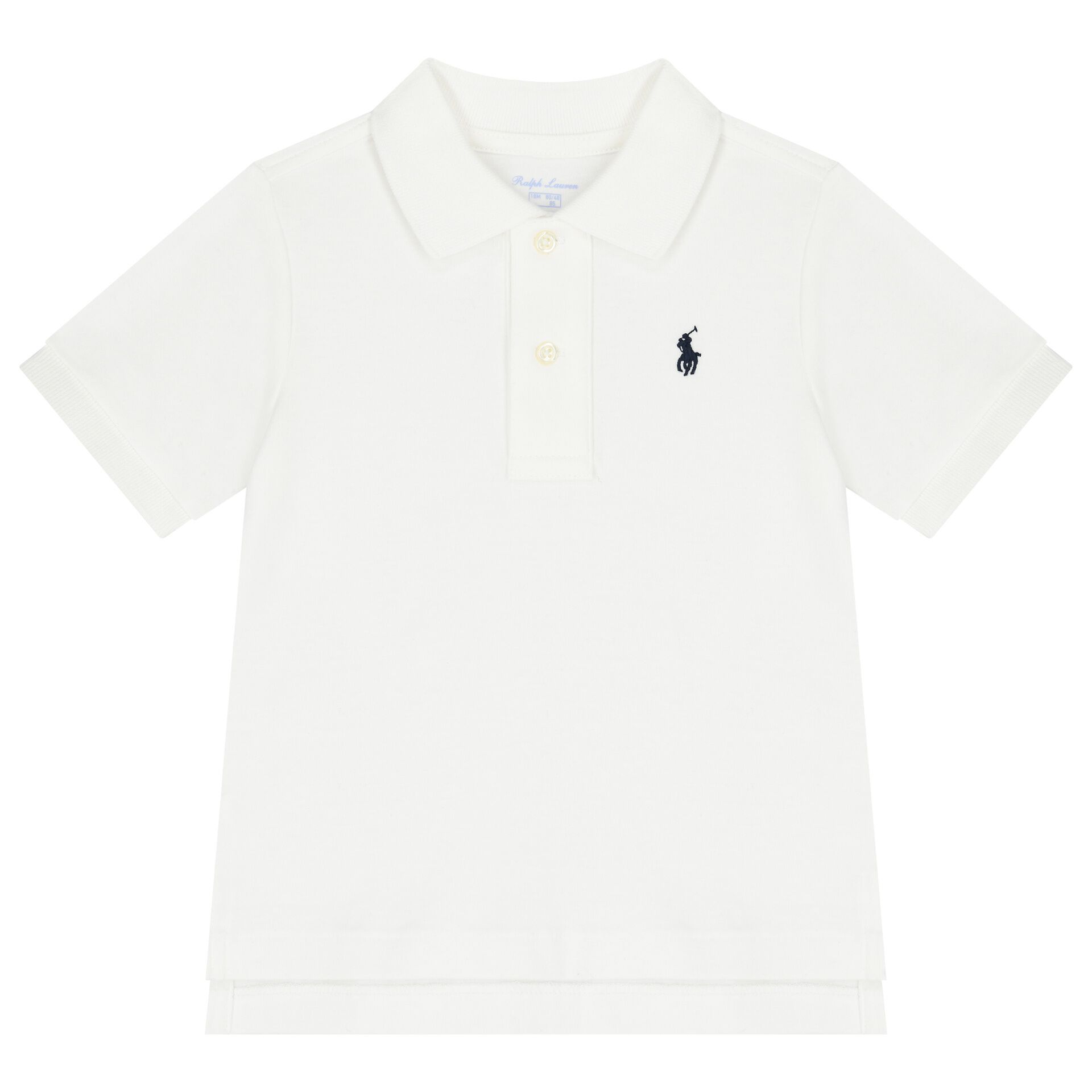 Ralph Lauren Baby Boys White Logo Polo Shirt Junior Couture UAE