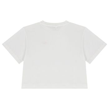 Girls White Logo T-Shirt
