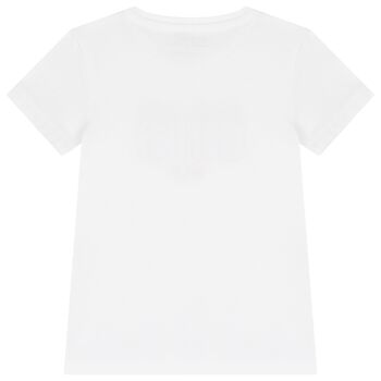 Girls White Logo T-Shirt