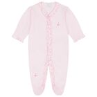 Baby Girls Pink Ruffled Babygrow, 2, hi-res