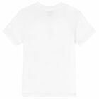 Girls White Logo T-Shirt, 1, hi-res