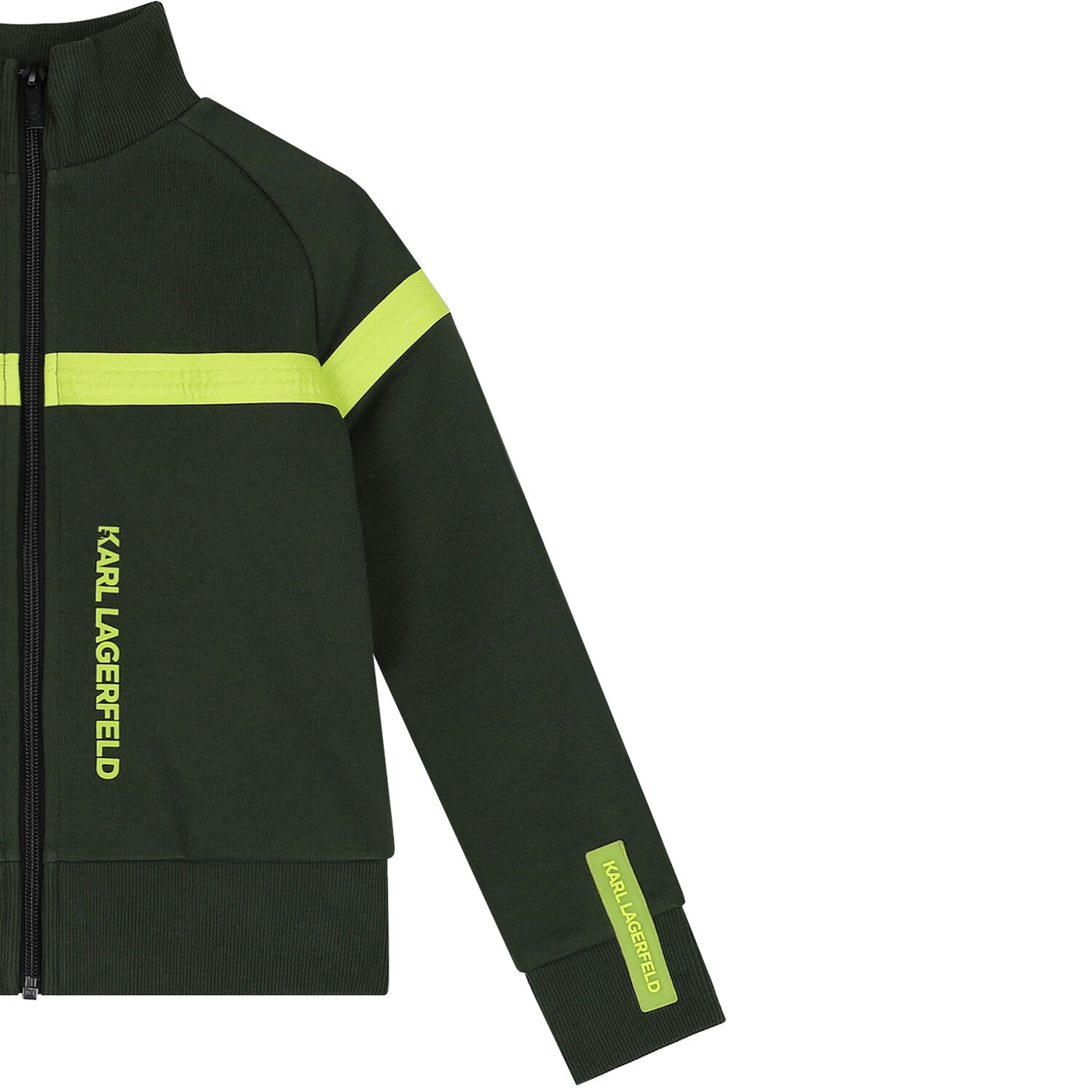 توب بسحاب بالشعار باللون الكاكي للأولاد, 1, hi-res