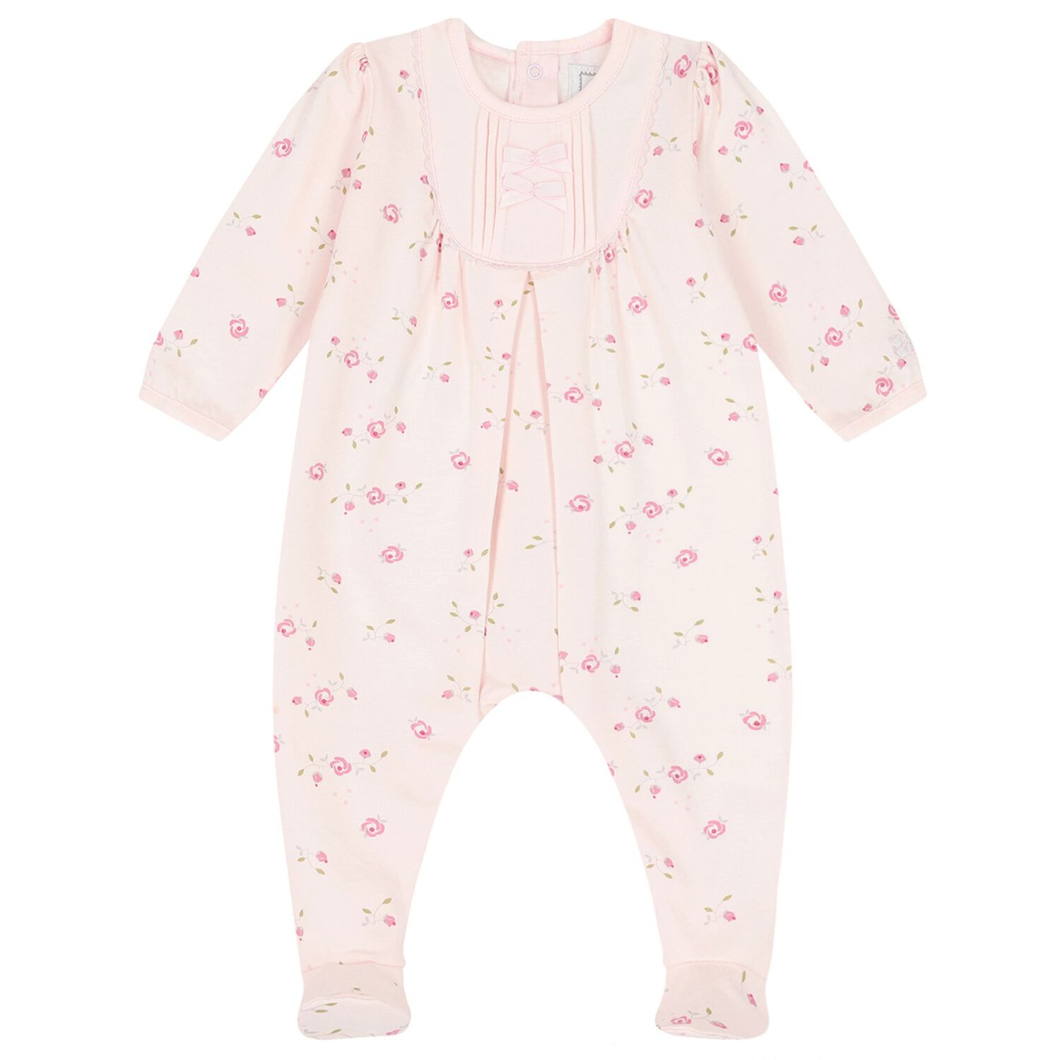 Baby Girls Pink Floral Babygrow Set, 1, hi-res image number null