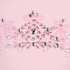 Girls Pink Tulle Crown Swimsuit, 1, hi-res