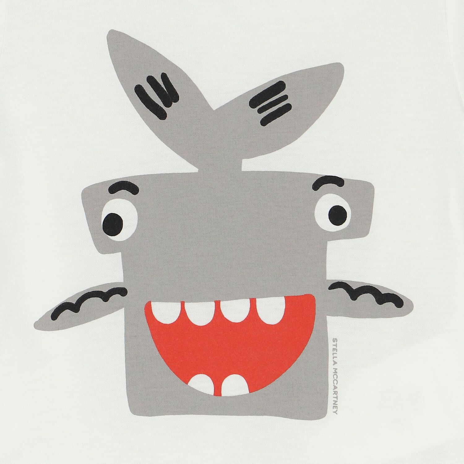Younger Boys Ivory Shark T-Shirt, 1, hi-res