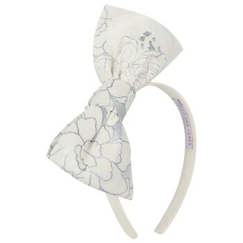 Girls Blue Jacquard Headband