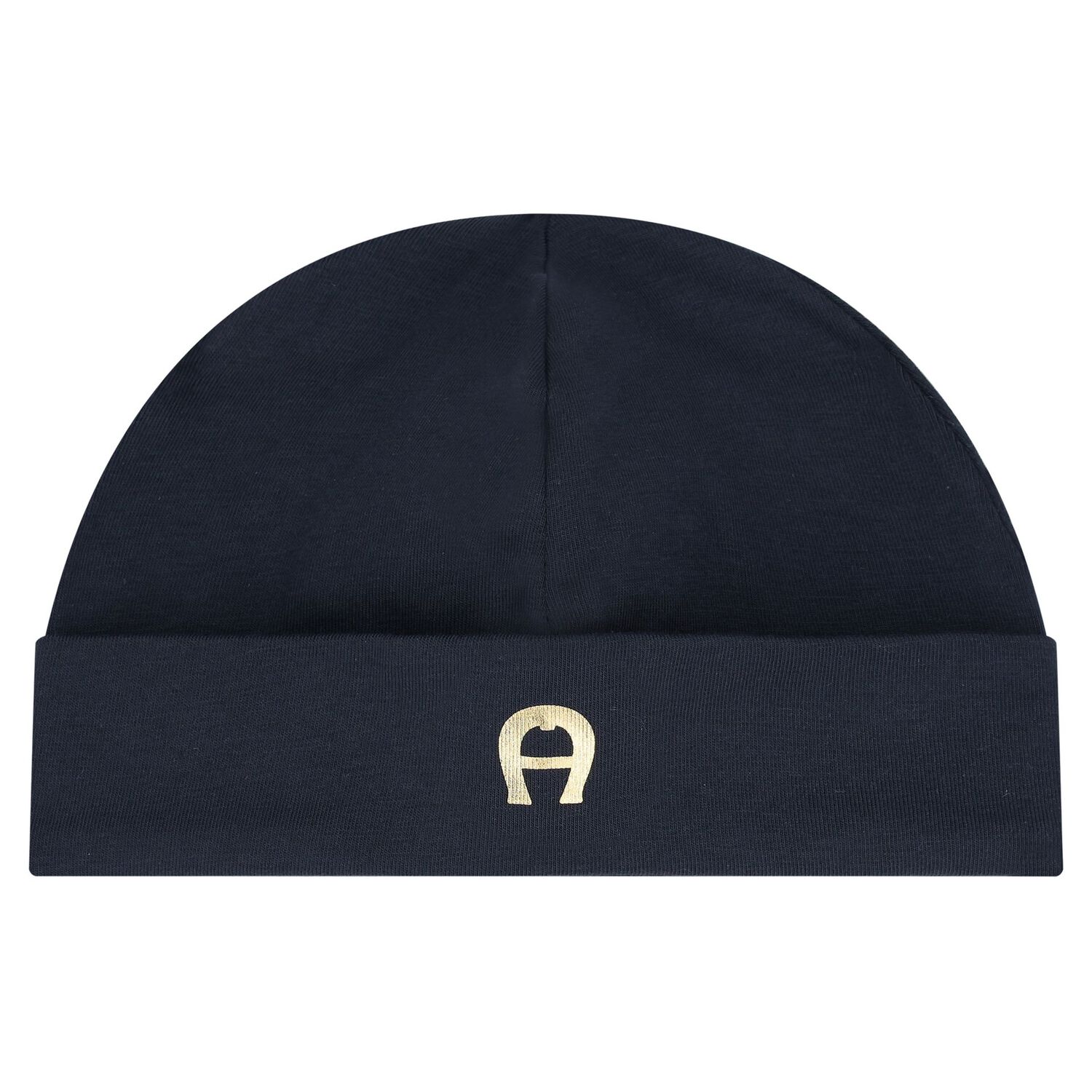 طقم هدايا ملابس أطفال وقبعة بشعار باللون الكحلي والذهبي للأولاد, 1, hi-res