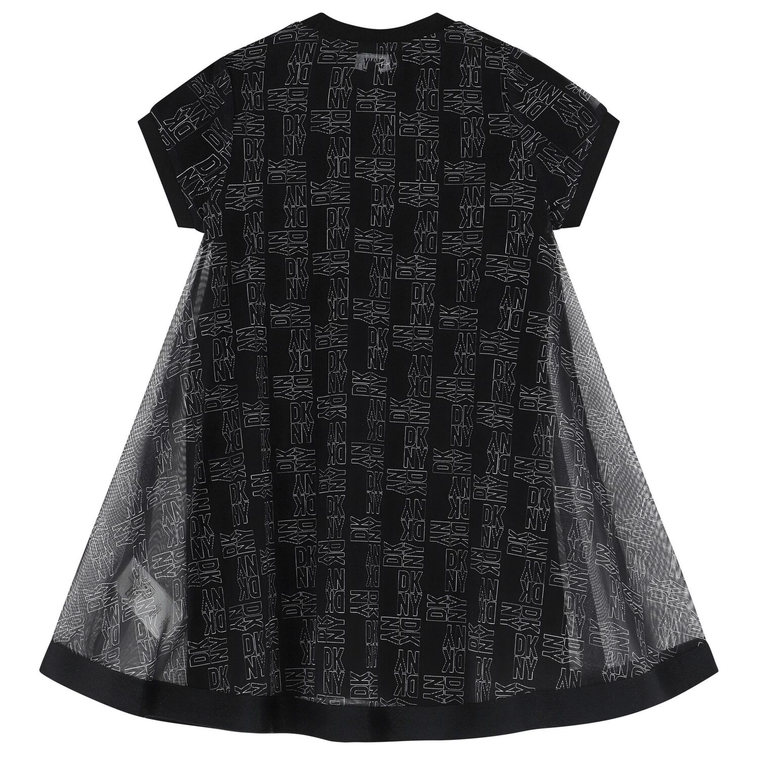 Girls Black 2-In-1 Logo Dress, 1, hi-res