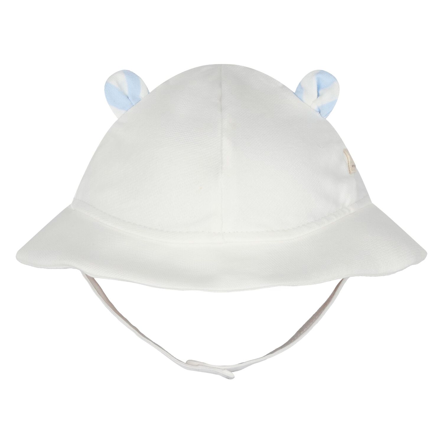 طقم بنطال وقبعة باللونين الأبيض والأزرق للأولاد الصغار, 3, hi-res