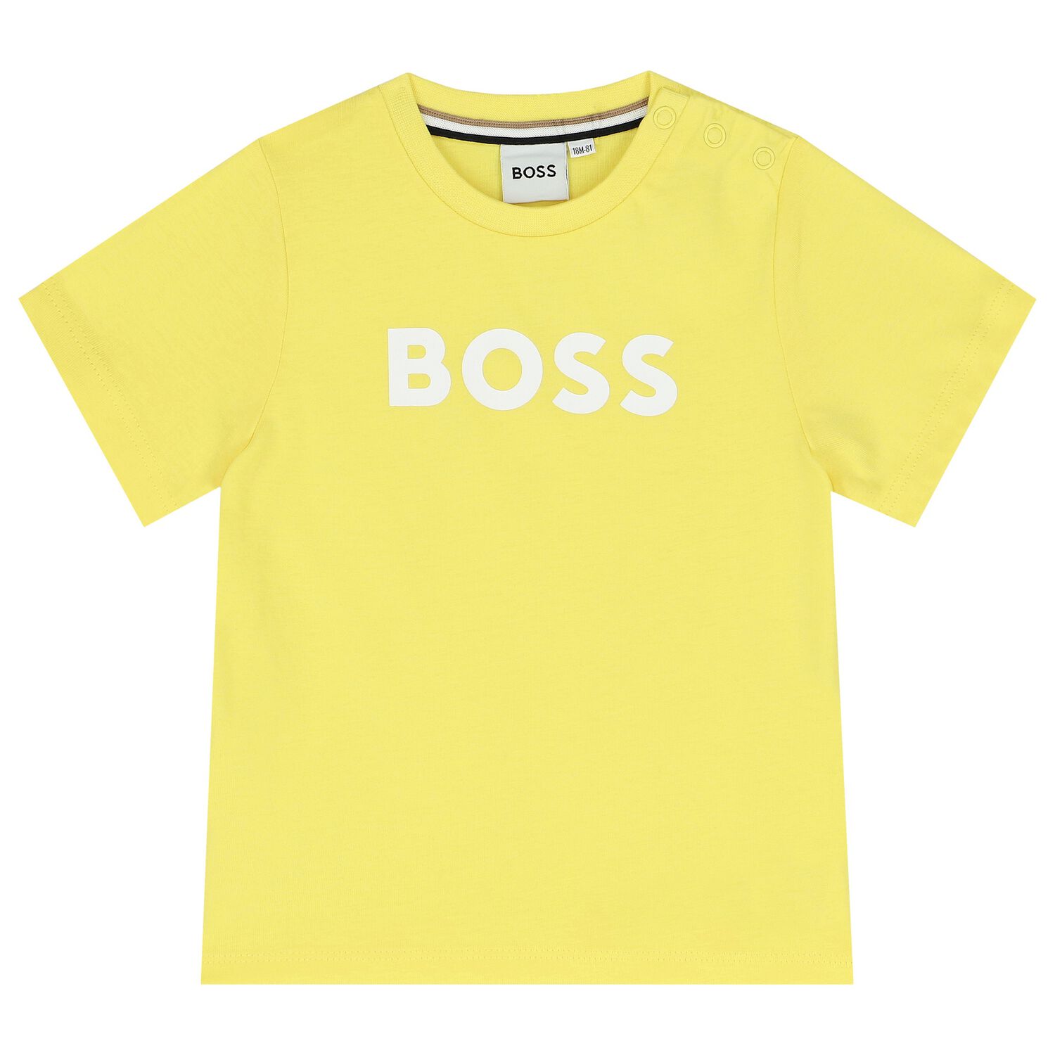 Younger Boys Yellow Logo T-Shirt, 1, hi-res image number null