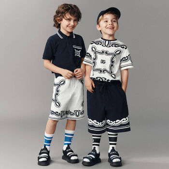 Boys Ivory & Black Bandana T-Shirt