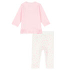 Baby Girls Pink Logo Leggings Set, 1, hi-res