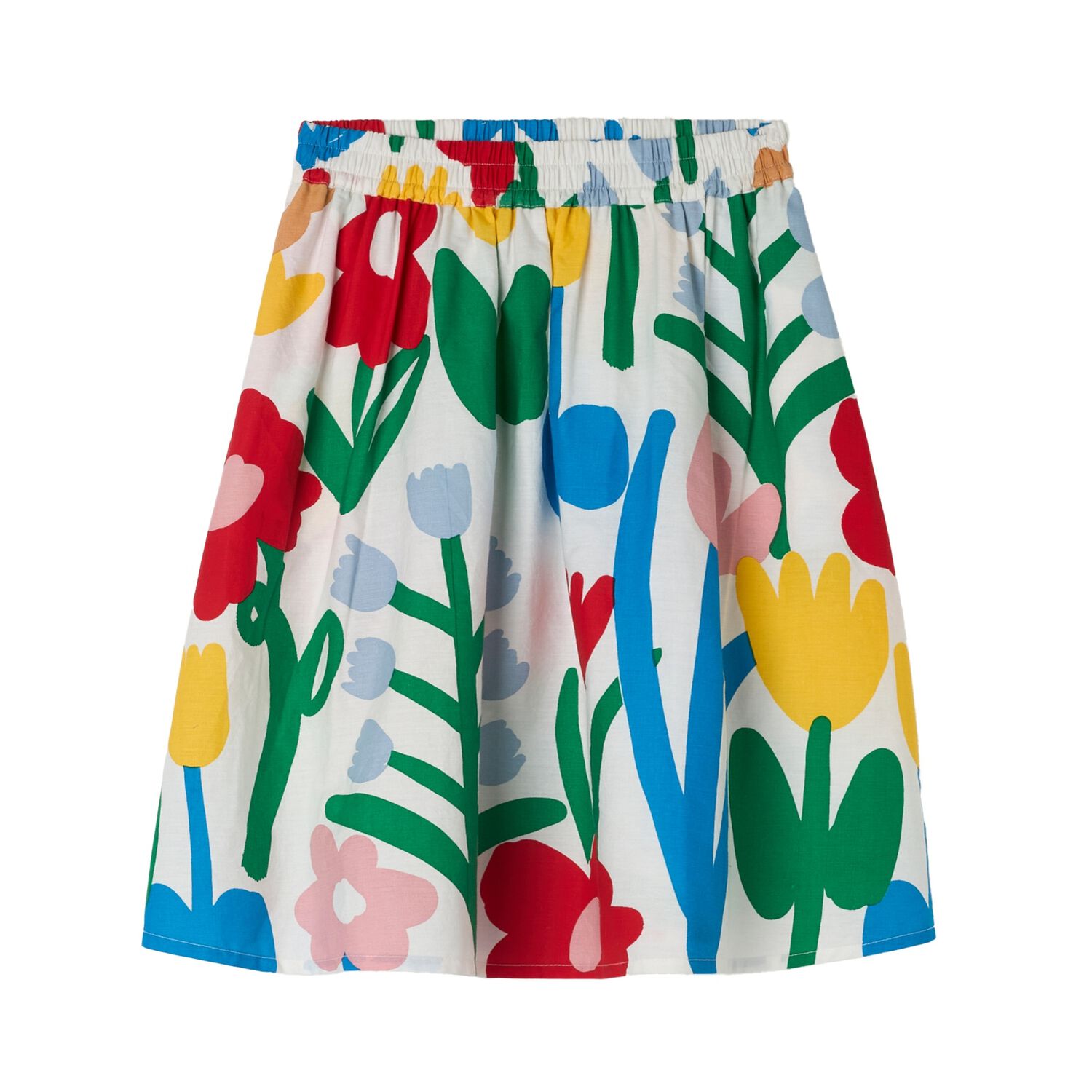Girls Multi-Coloured Floral Skirt, 1, hi-res