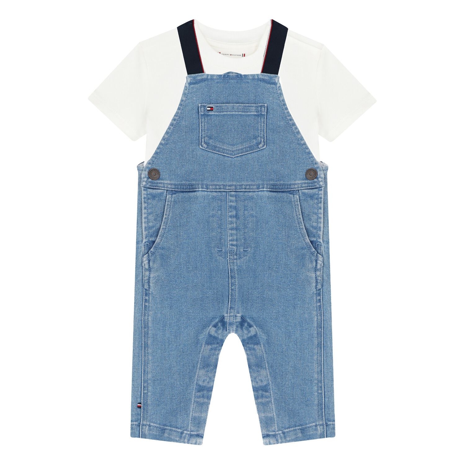 Blue Denim Younger Dungaree Set, 1, hi-res