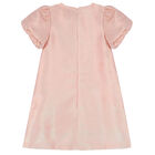 Girls Pink Embellished Bow Dress, 1, hi-res