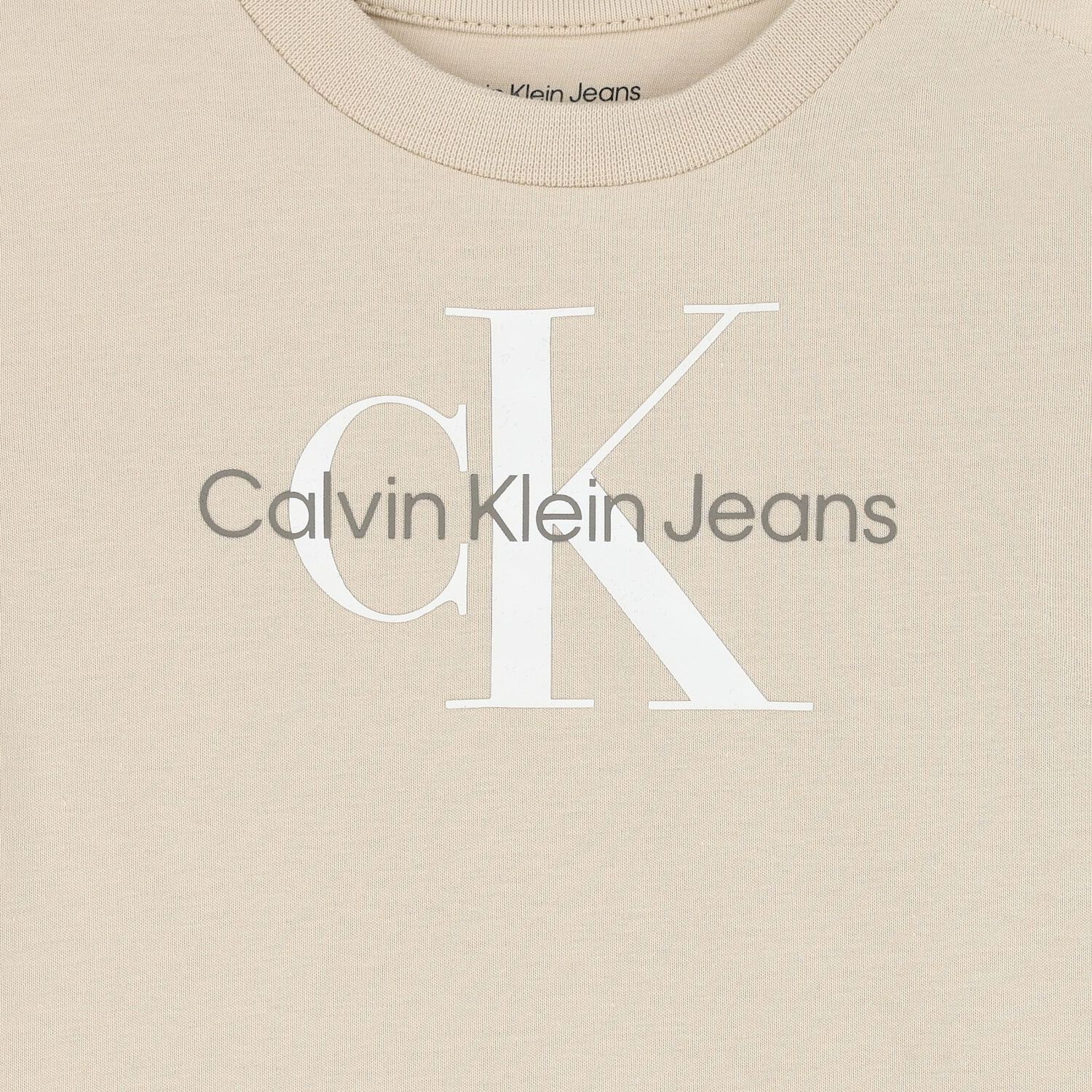 Beige Cotton Logo T-Shirt, 7, hi-res image number null