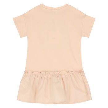 Girls Pink Logo Dress
