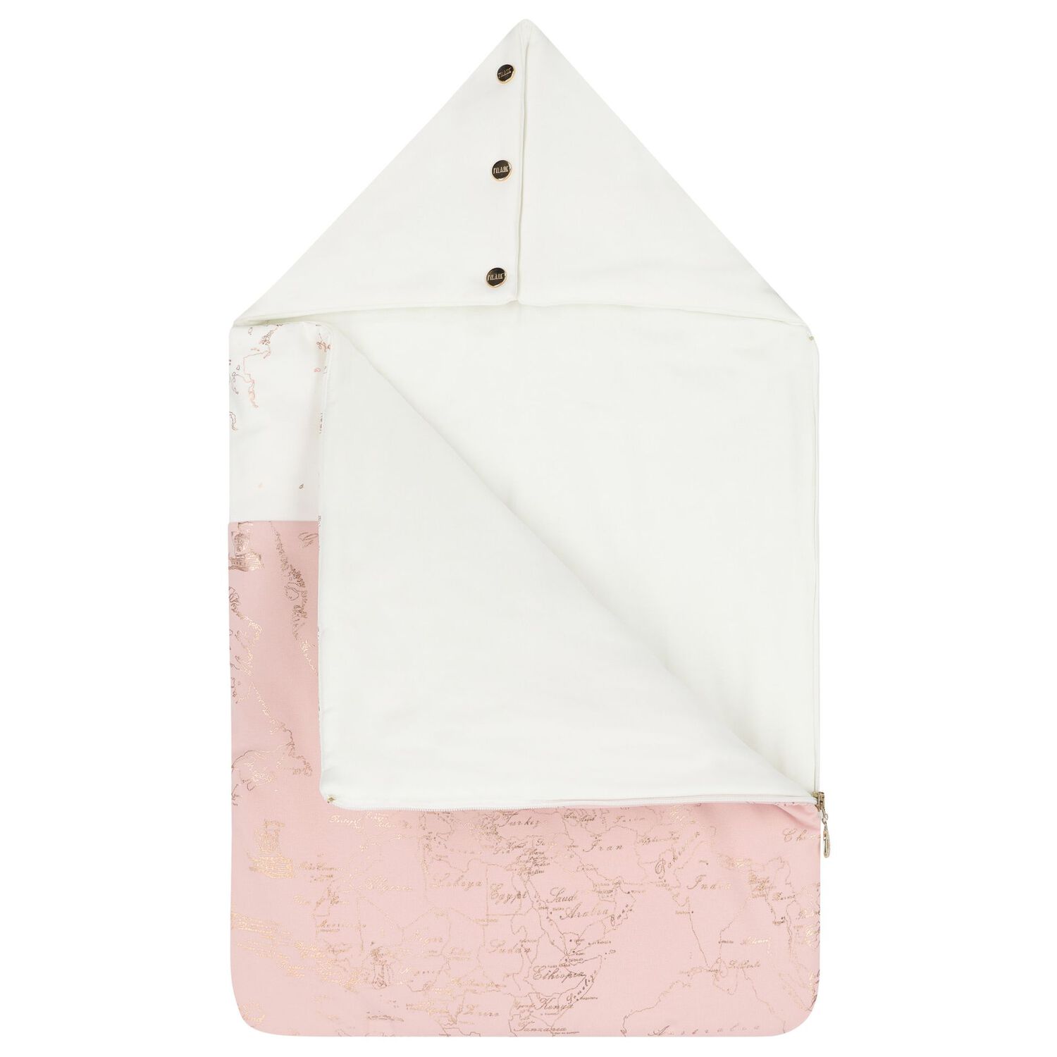 عش أطفال بتصميم خريطة جغرافية باللونين العاجي والوردي للبنات, 1, hi-res