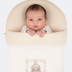Ivory & Beige Teddy Bear Logo Baby Nest, 1, hi-res
