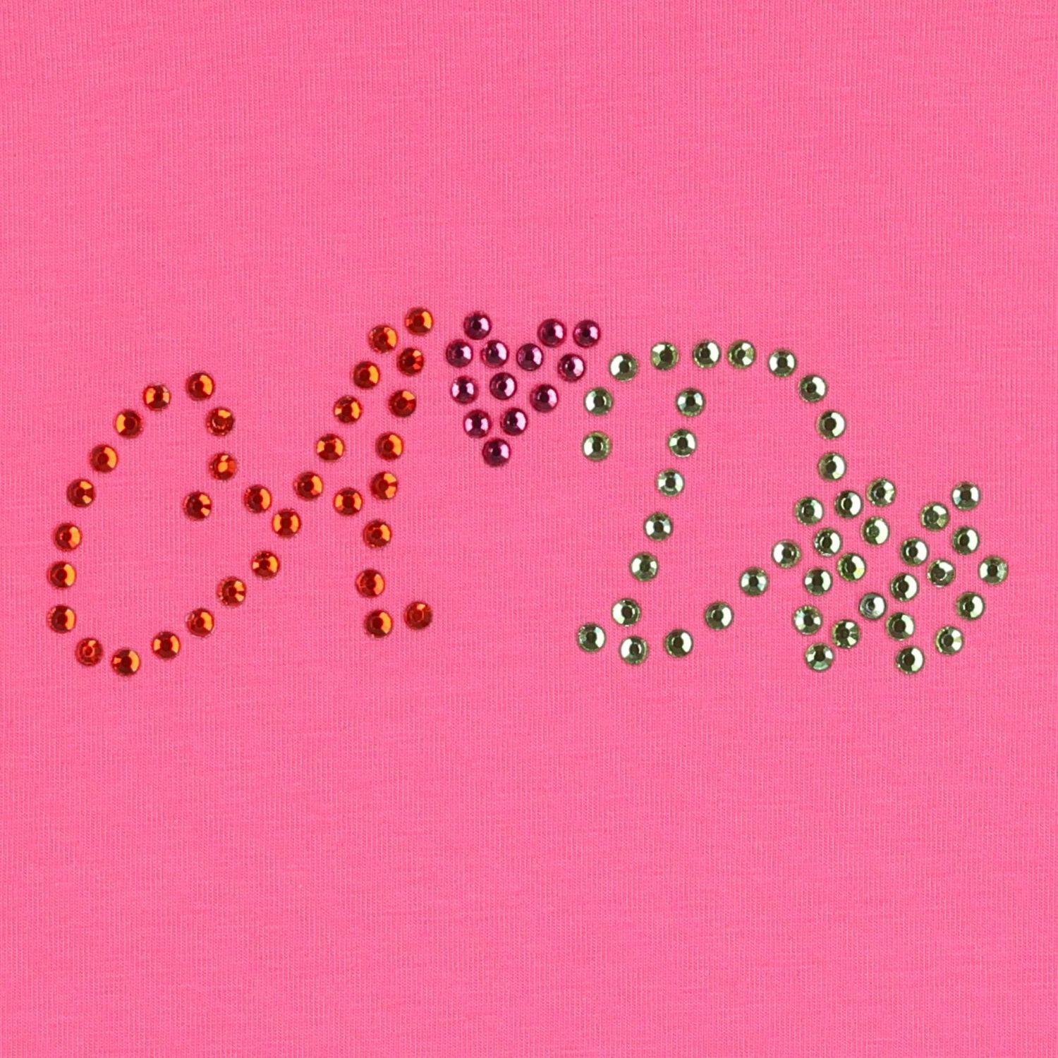  طقم شورت مكشكش للبنات بالشعار باللونين الوردي و الابيض , 1, hi-res