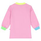 Girls Pink Wonder Woman Sweatshirt Dress, 1, hi-res
