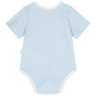 Baby Boys White & Blue Bodysuits ( 2-Pack ), 1, hi-res