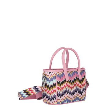 Girls Pink & Purple Zigzag Handbag