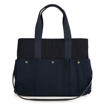 Navy Blue Canvas Baby Changing Bag