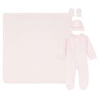 Baby Girls Pink Smocked Babygrow Gift Set, 3, hi-res