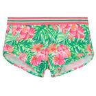 Girls Pink & Green Floral Swim Shorts, 1, hi-res