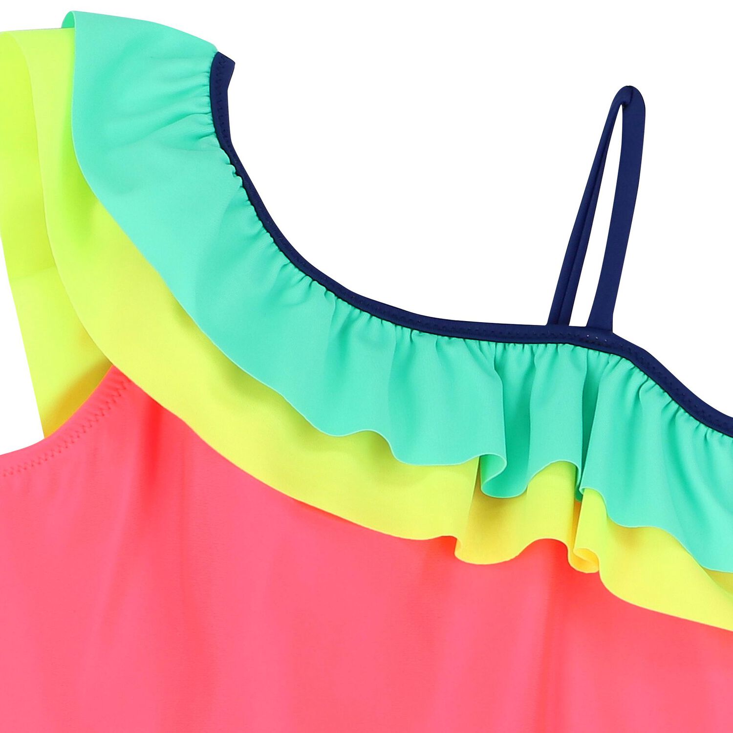 مايوة بنات بكشكشة باللون الأبيض, 1, hi-res image number null