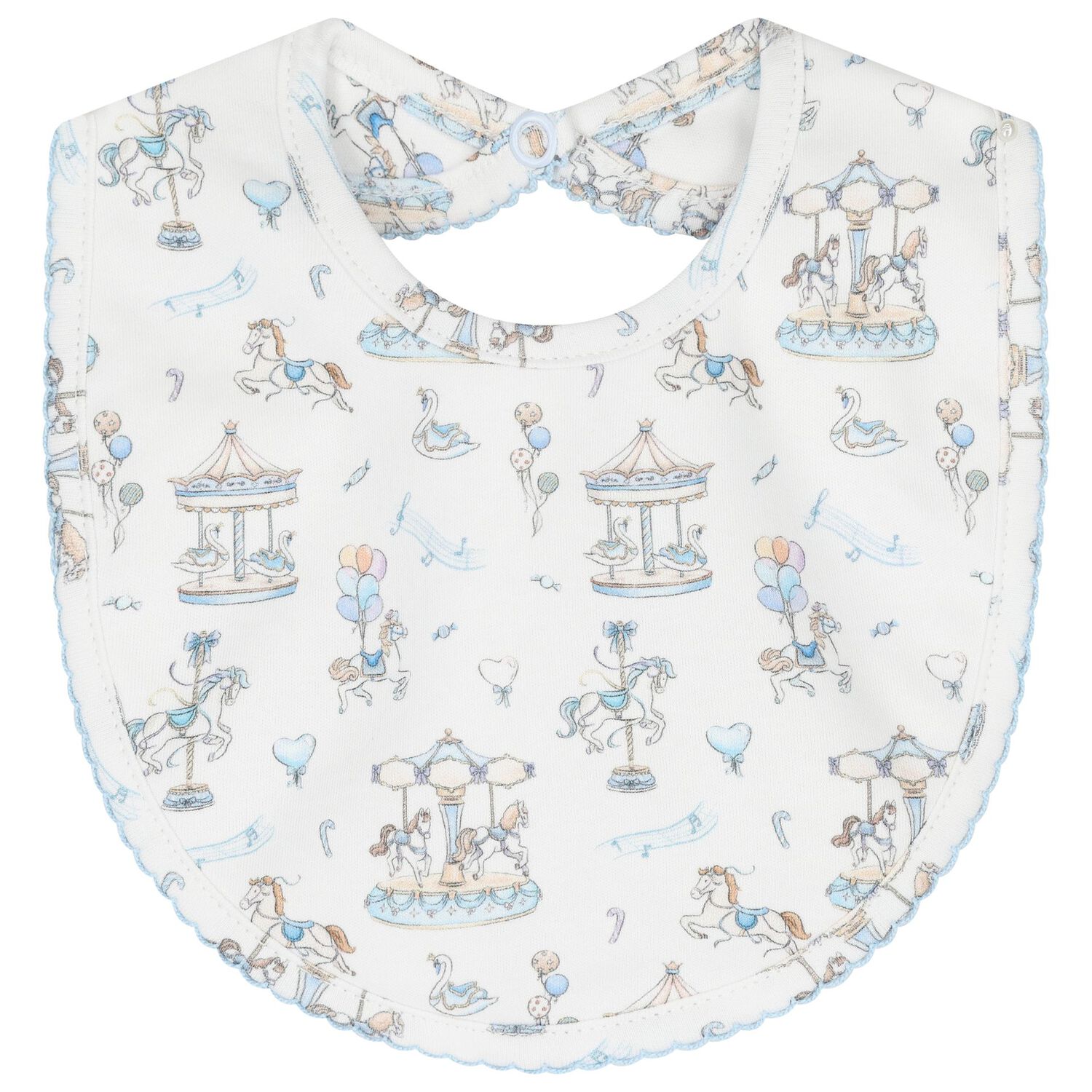Baby Boys Blue & White Carousel Babygrow Gift Set (3 Piece), 1, hi-res image number null