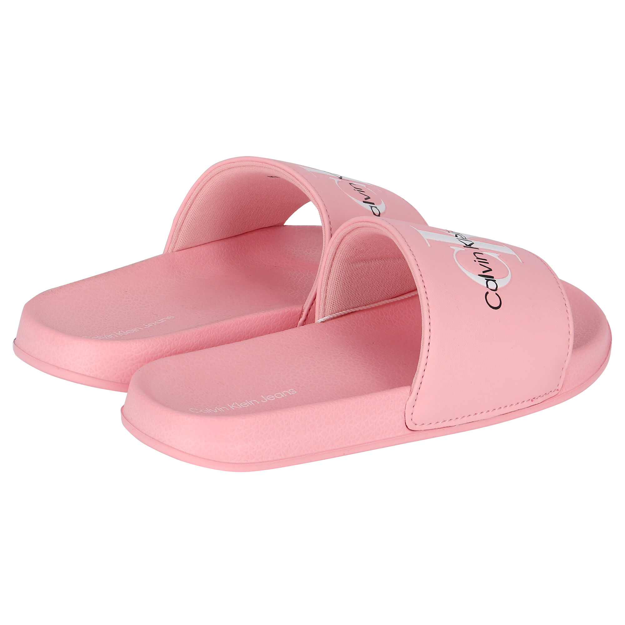 Calvin Klein Girls Pink Logo Sliders Junior Couture UAE
