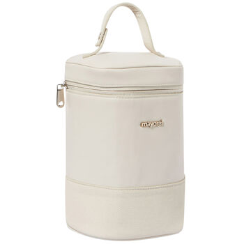 Beige Insulated Bottle Bag