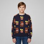 Boys Navy Blue Teddy Bear Sweatshirt, 1, hi-res