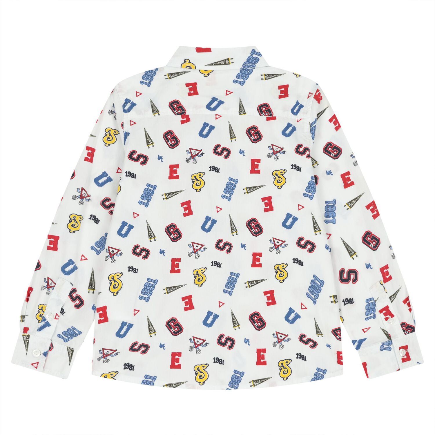 Boys White Logo Shirt, 1, hi-res