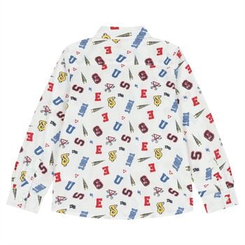 Boys White Logo Shirt